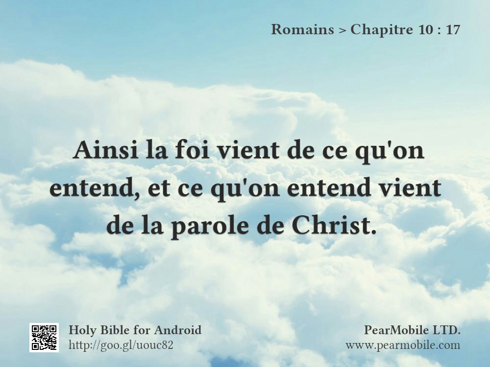 Romains, Chapitre 10:17